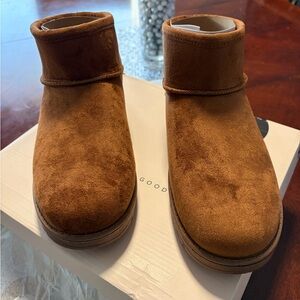 Brown Suede Ankle Boots